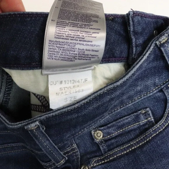 NWT NYDJ Ami Skinny Ankle Jeans 2 Dark Wash Blue Denim Released Hem Mid Rise - Picture 7 of 11